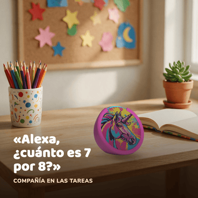 Parlante Inteligente Amazon Echo Pop Kids con Alexa Unicornio para Niños - Bestmart
