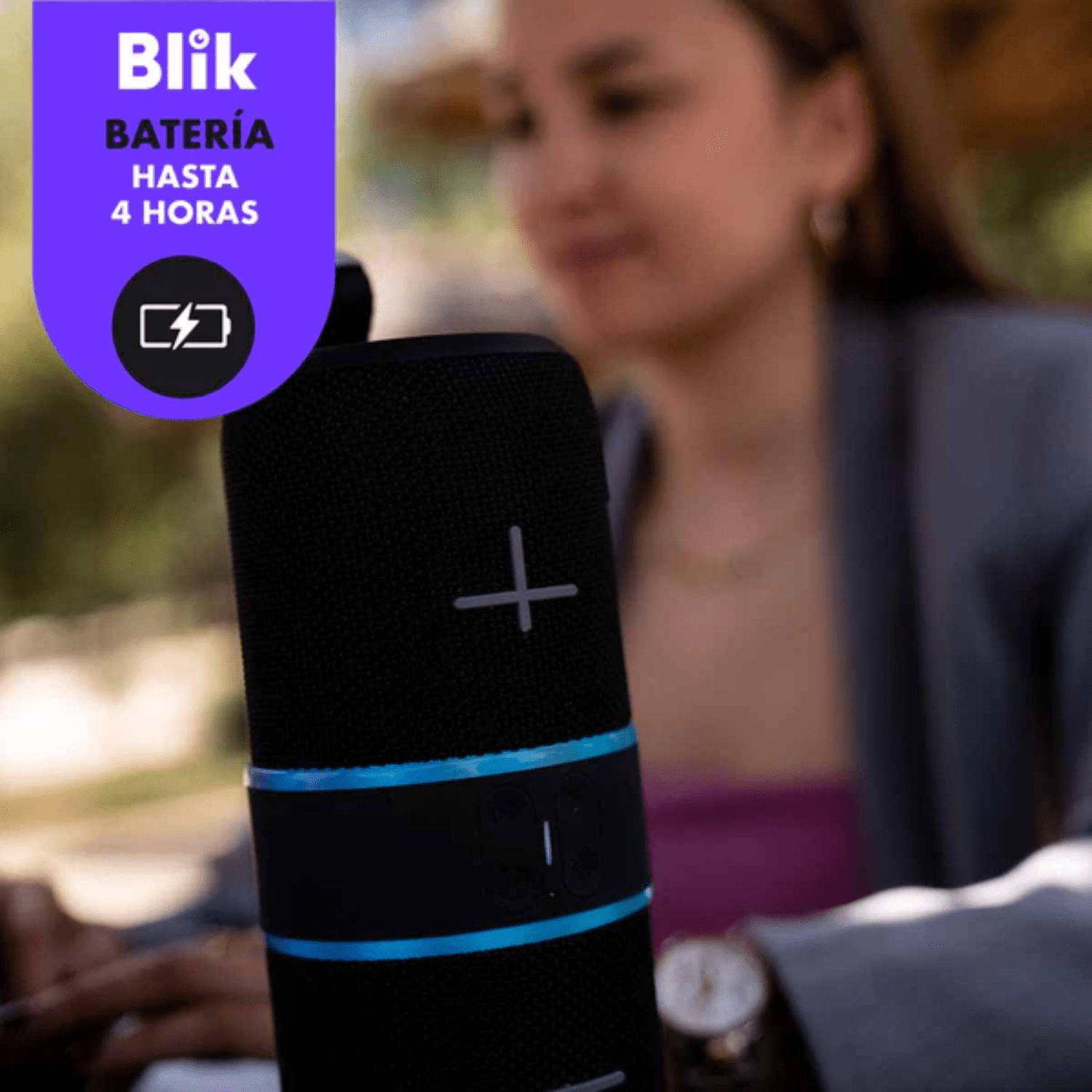 Parlante Portátil Blik Hype360 - Negro - Bestmart