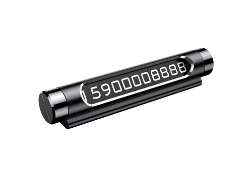 Placa de númBaseus All Metal Placa de número de estacionamiento temporal negra - Bestmart