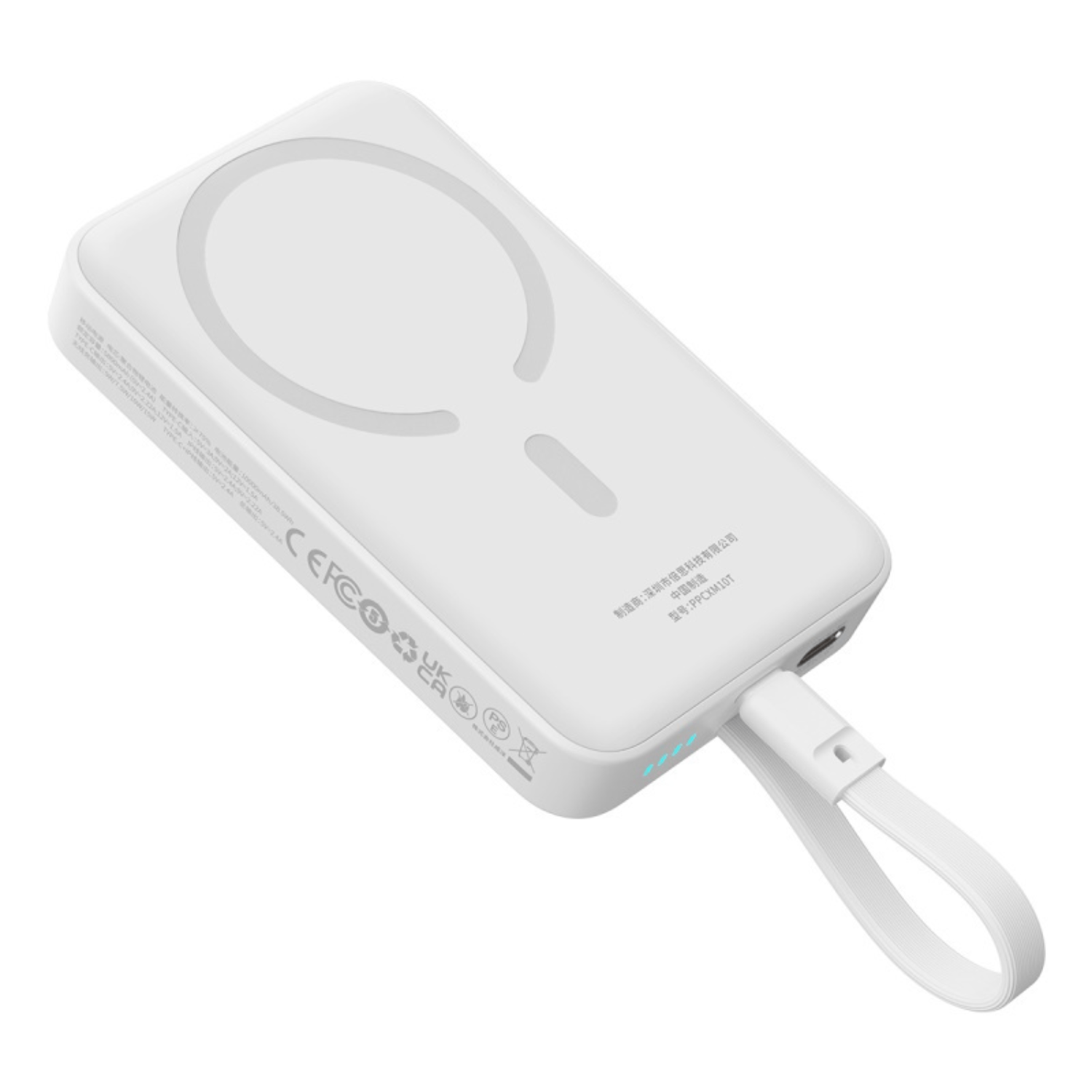 Power Bank Baseus Magnético Mini Carga Rápida Inalámbrica 30W 10000mAh Edición Tipo C Blanco - Bestmart