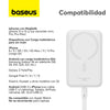 Power Bank Baseus Magnético Mini Carga Rápida Inalámbrica 30W 10000mAh Edición Tipo C Blanco - Bestmart