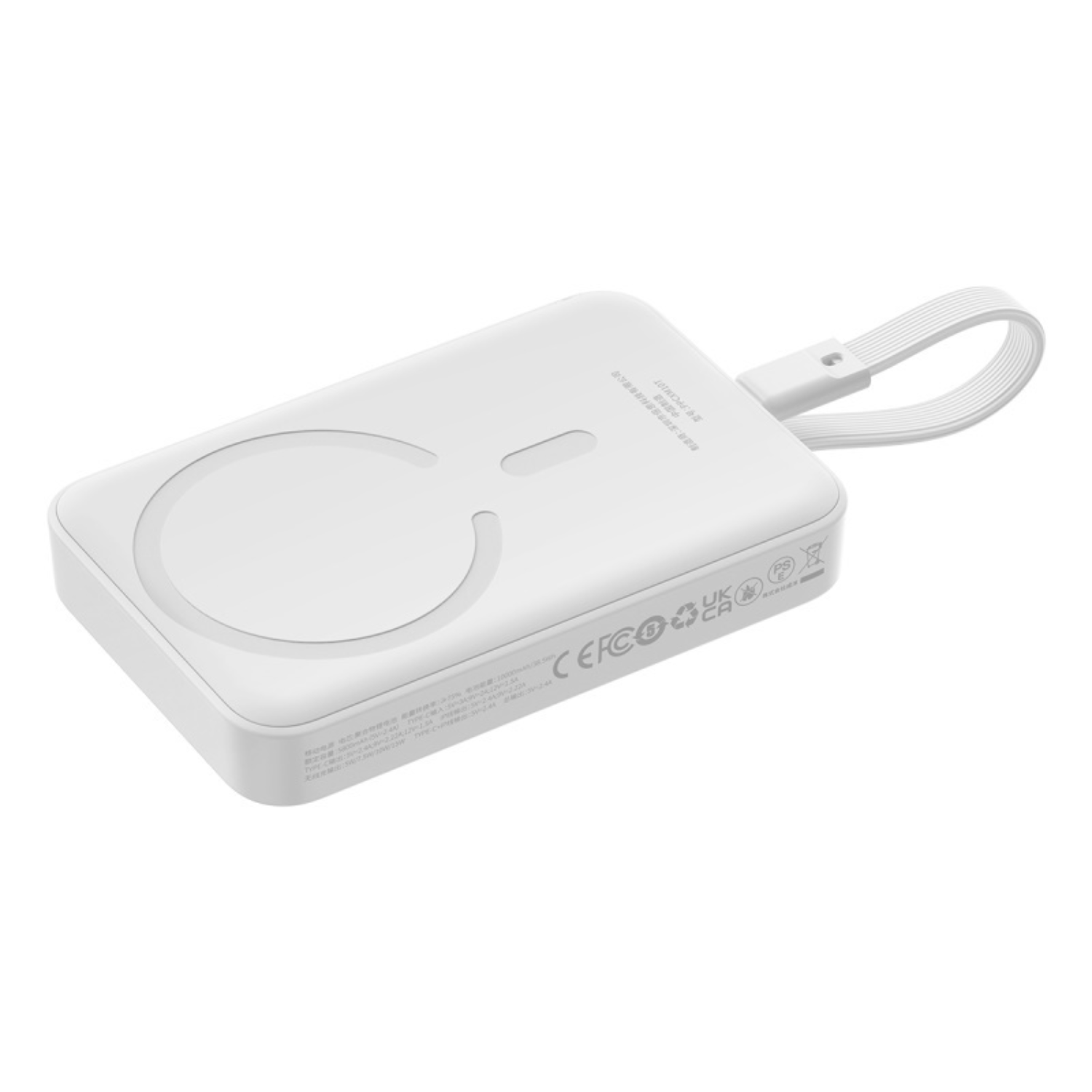 Power Bank Baseus Magnético Mini Carga Rápida Inalámbrica 30W 10000mAh Edición Tipo C Blanco - Bestmart