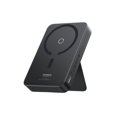 Power Bank Baseus MagPro 5000mAh Carga Rápida Inalámbrica PD 20W Con Soporte Magnético Negro - Bestmart