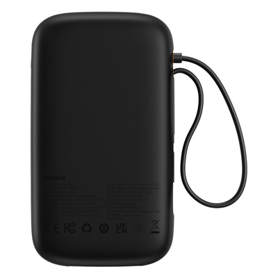 Power Bank Baseus Qpow2 con Pantalla Digital y Cables Lightning y Tipo - C Carga Rápida 10.000mAh 22.5W Negro - Bestmart