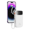 Power Bank Baseus Qpow2 con Pantalla Digital y Cables Lightning y Tipo - C Carga Rápida 20.000mAh 22.5W Blanco - Bestmart