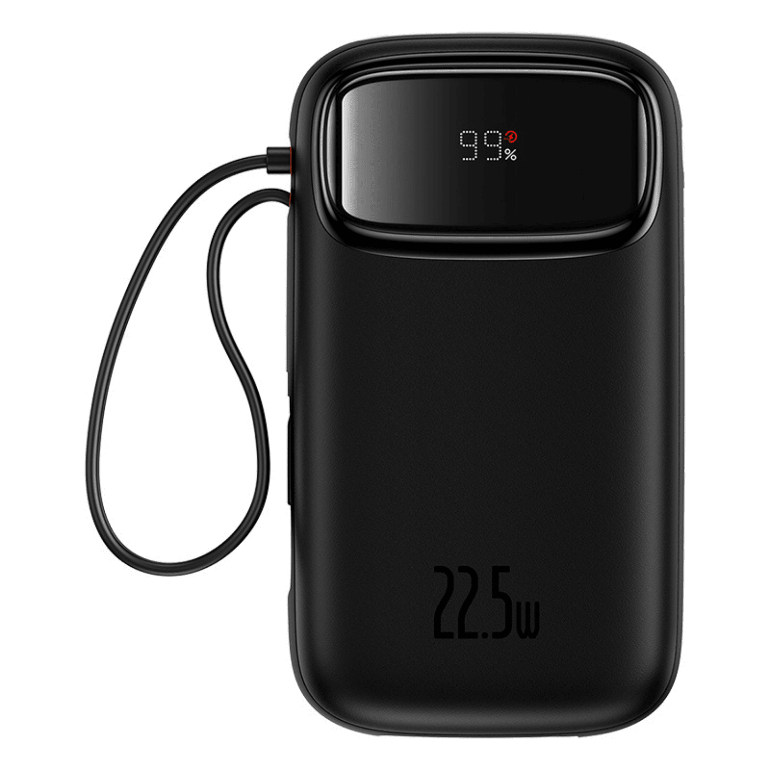 Power Bank Baseus Qpow2 con Pantalla Digital y Cables Lightning y USB-C Carga Rápida 10.000mAh 22.5W Negro (Open Box) - Bestmart