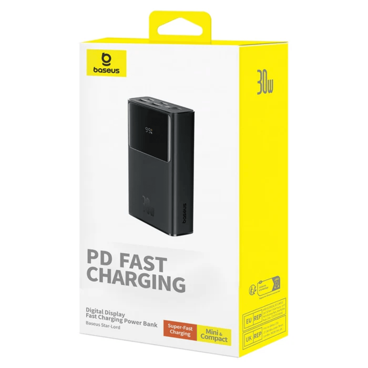 Power Bank Baseus Star - Lord con Pantalla Digital Carga Rápida 10.000mAh 30W Negro - Bestmart