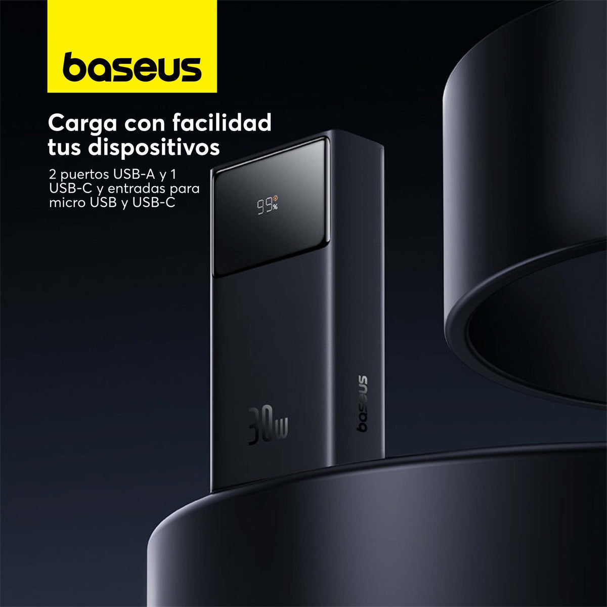 Power Bank Baseus Star - Lord con Pantalla Digital Carga Rápida 10.000mAh 30W Negro - Bestmart