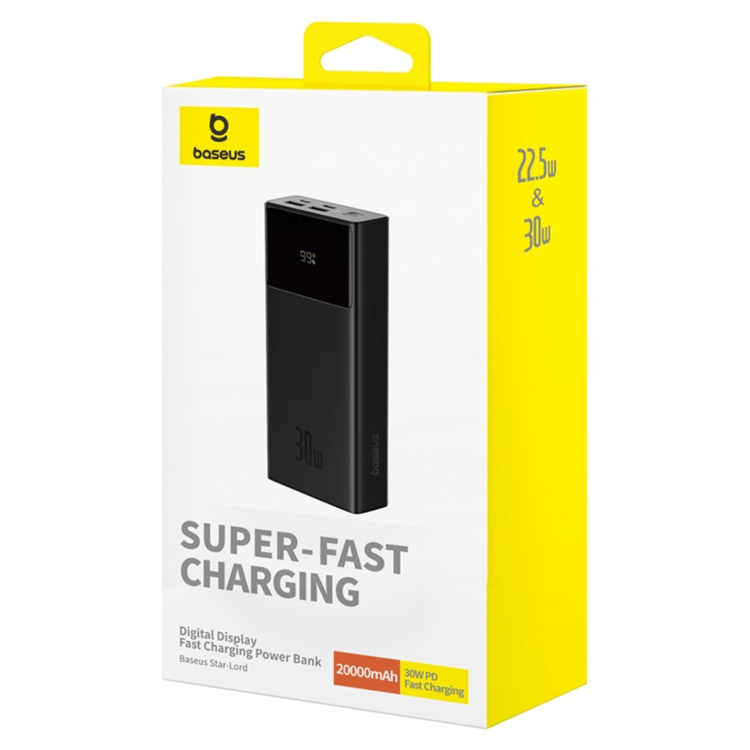 Power Bank Baseus Star - Lord con Pantalla Digital - Carga Rápida 20.000mAh 30W - Negro - Bestmart