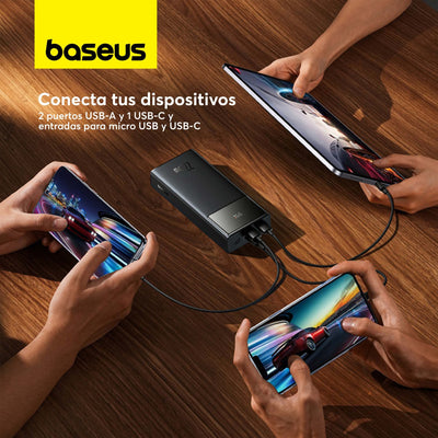 Power Bank Baseus Star Lord Pantalla Digital Carga Rápida 30000mAh 22.5W Con Cable USB a Tipo C Negro - Bestmart