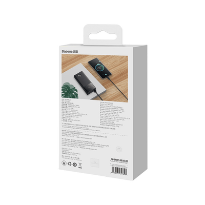 Power Bank Baseus Star Lord Pantalla Digital Carga Rápida 30000mAh 22.5W Con Cable USB a Tipo C Negro - Bestmart