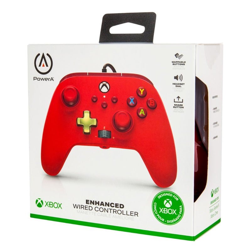 PowerA Control con cable para Xbox Series X|S - Rojo - Bestmart