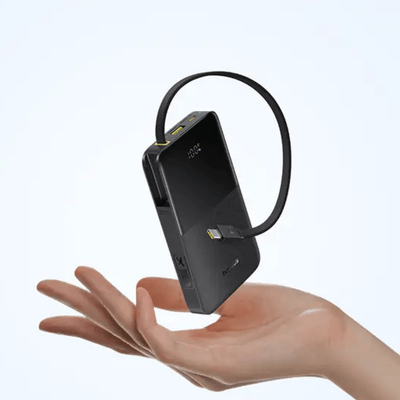 Powerbank Baseus EnerFill FC51 Bipow2 Pro con Pantalla Digital y Cable Integrado 10000 mAh 22.5W Negro - Bestmart