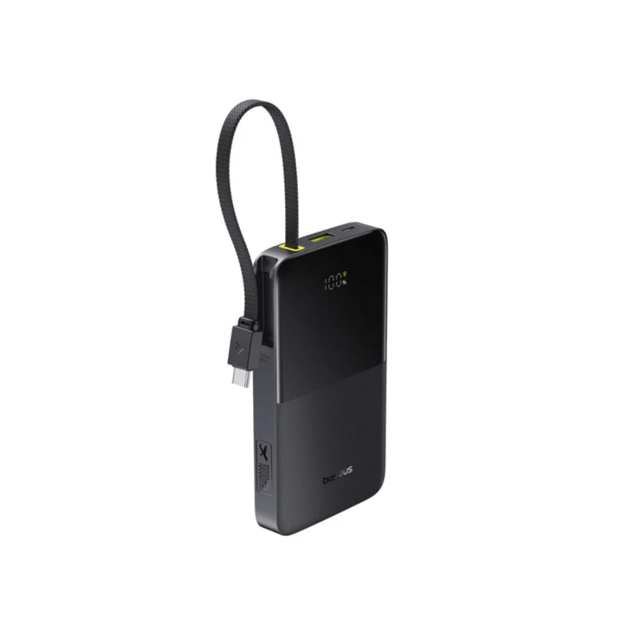 Powerbank Baseus EnerFill FC51 Bipow2 Pro con Pantalla Digital y Cable Integrado 10000 mAh 22.5W Negro - Bestmart
