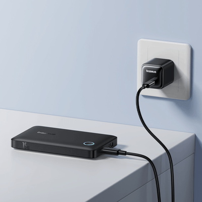 Powerbank Baseus EnerFill FP11 10000 mAh 15W con Cable USB - C a USB - C Negro - Bestmart
