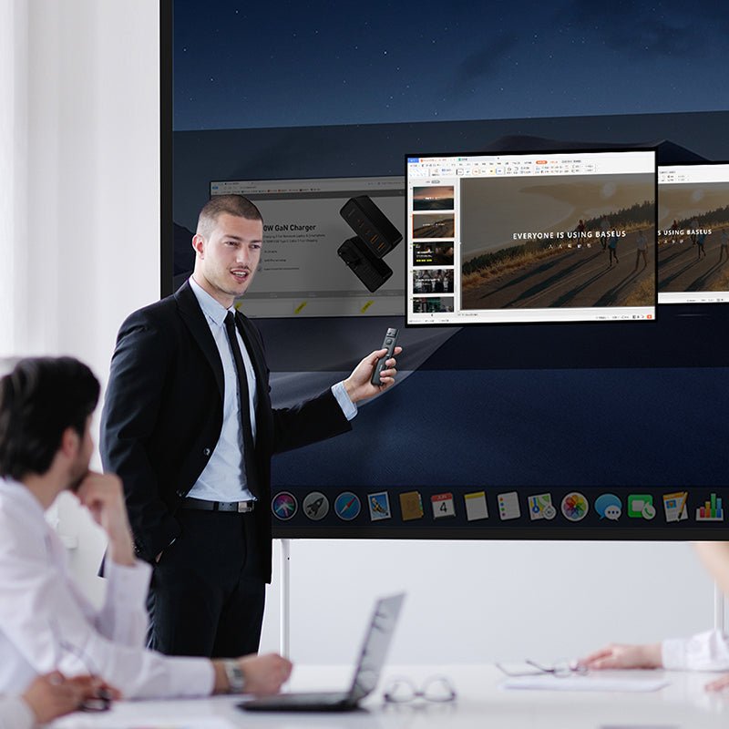 Presentador Inalámbrico Baseus Orange Dot - Láser Rojo - Con Batería - Bestmart