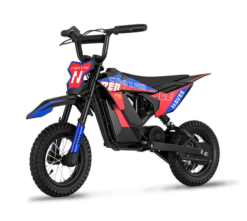 Navee Moto de Cross Eléctrica Infantil Cyber X Pro 8-11 Años Máx 25km/h Autonomía 14.5km 350W Neumáticos 8" Cross Suspensión Trasera Chasis Acero Negro