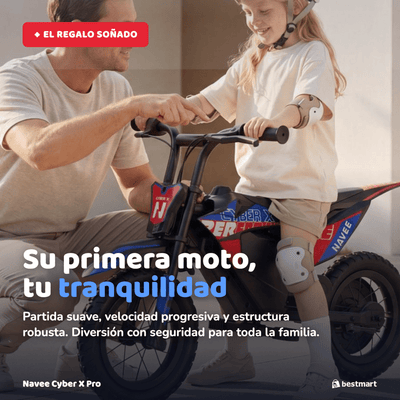 Preventa Moto de Cross Eléctrica Infantil Navee Cyber X Pro 350W Negro - Bestmart