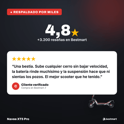 Preventa Scooter eléctrico Navee XT5 Pro 2200W Negro - Bestmart