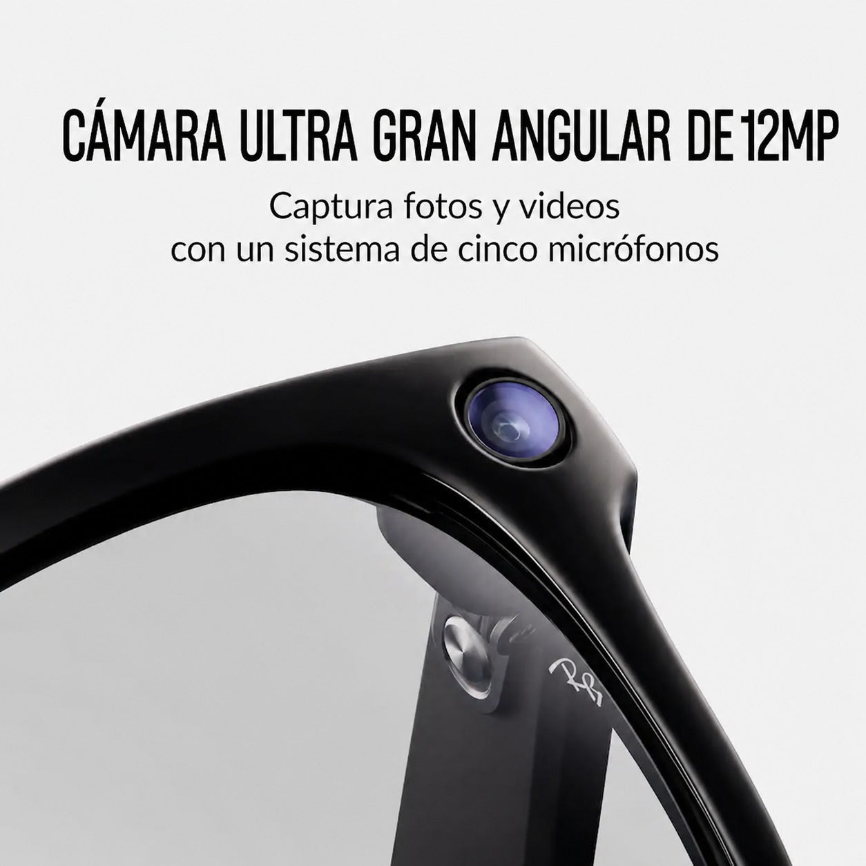 Ray - Ban Meta Wayfarer Gen 1 Lentes Inteligentes con Cámara 12MP, Audio y Meta AI, 32GB, Negro Brillante - Bestmart
