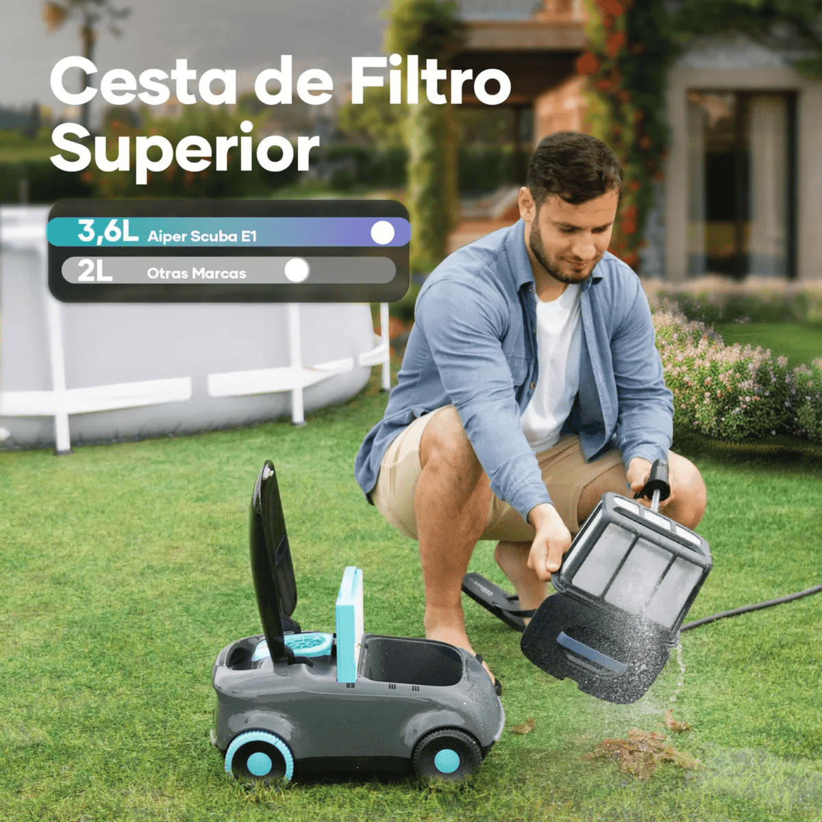 Robot Limpiador de Piscina Automático - Aiper Scuba E1 - Bestmart