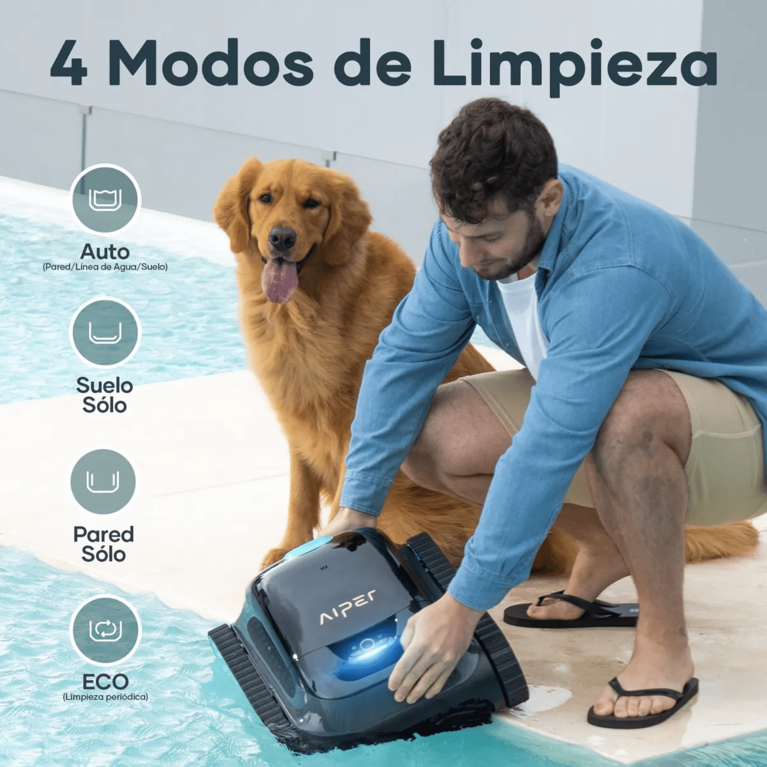 Robot Limpiador de Piscina Automático - Aiper Scuba S1 - Bestmart