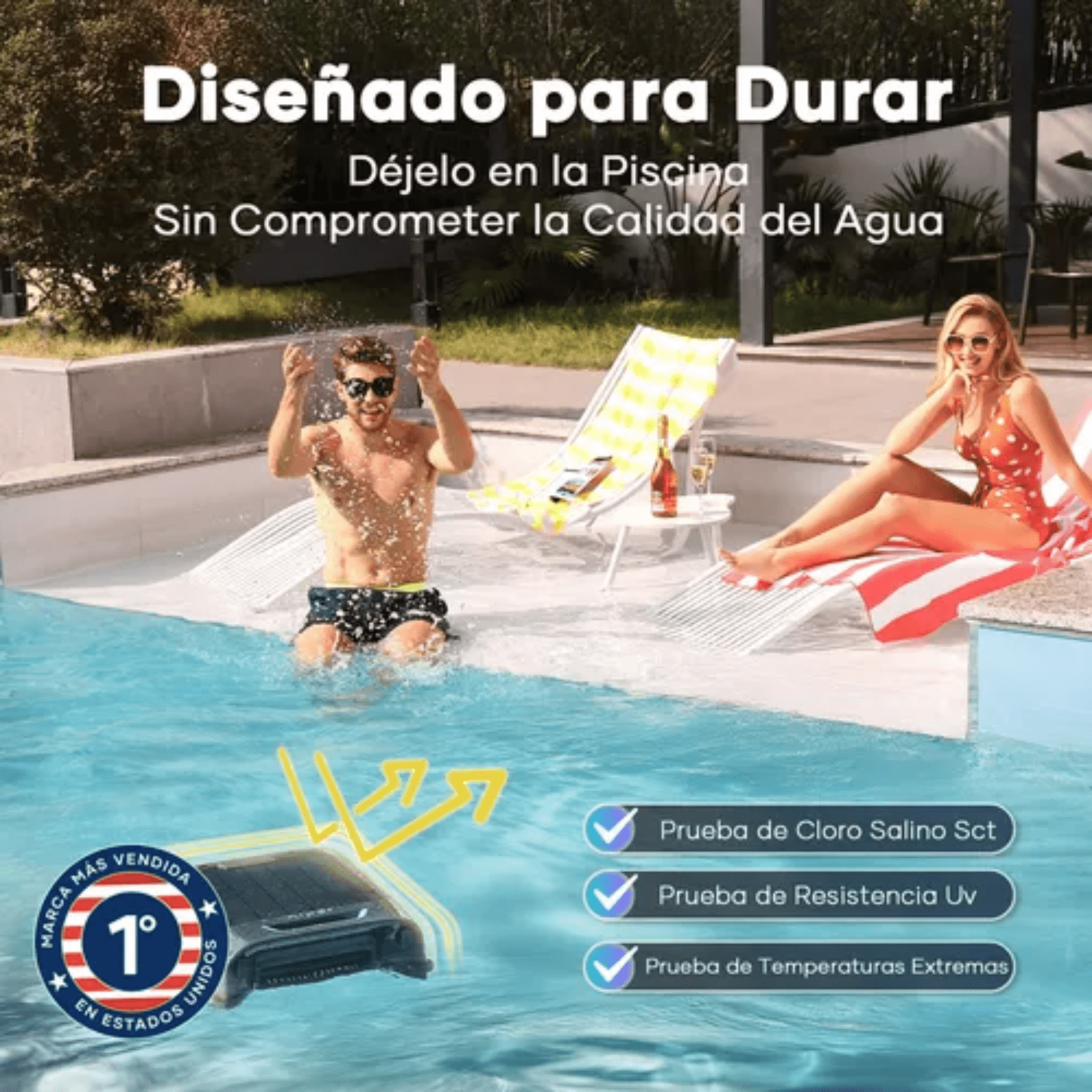Robot Limpiador de Piscina Automático con Carga Solar - Aiper Surfer S2 - Bestmart