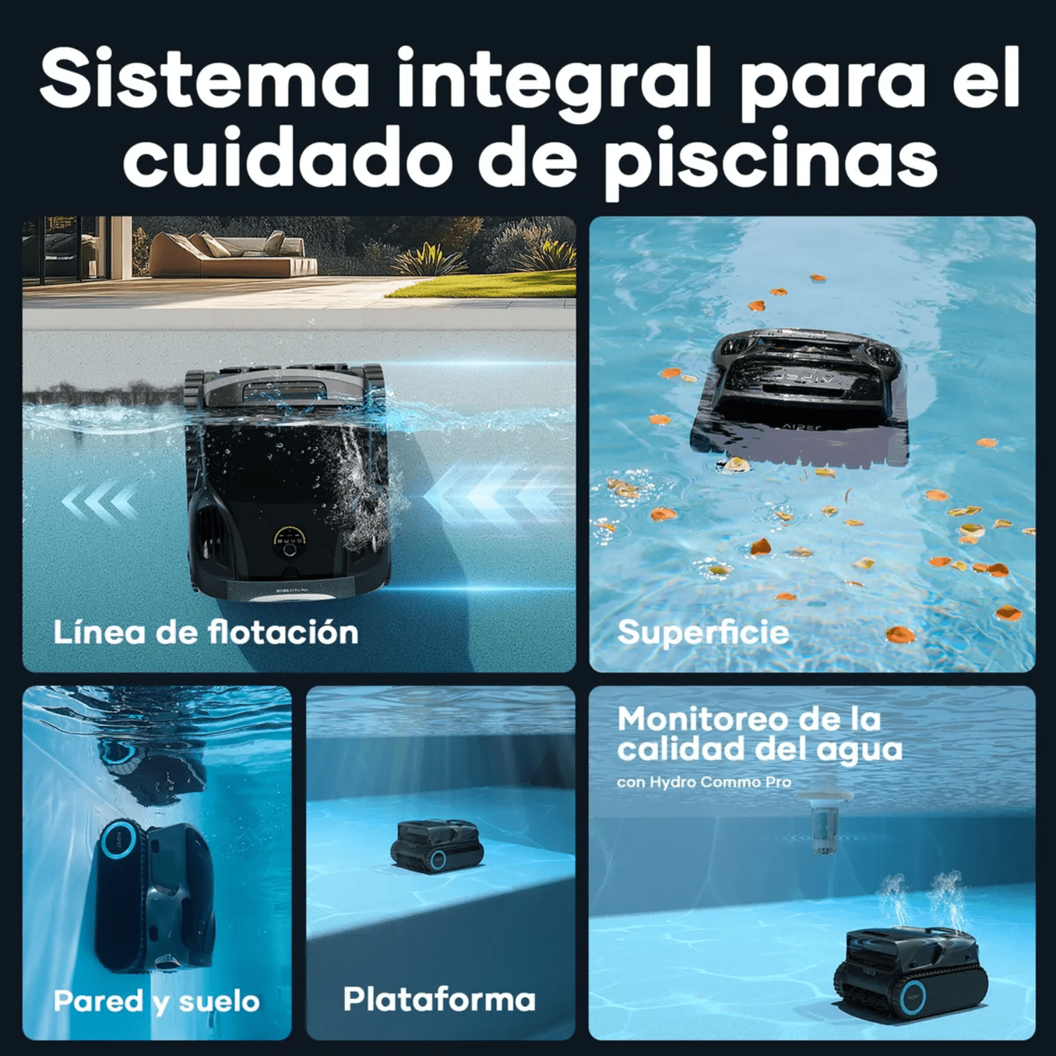 Robot Limpiafondos y Paredes de Piscina Automático - Aiper Scuba X1 Pro Max - Bestmart