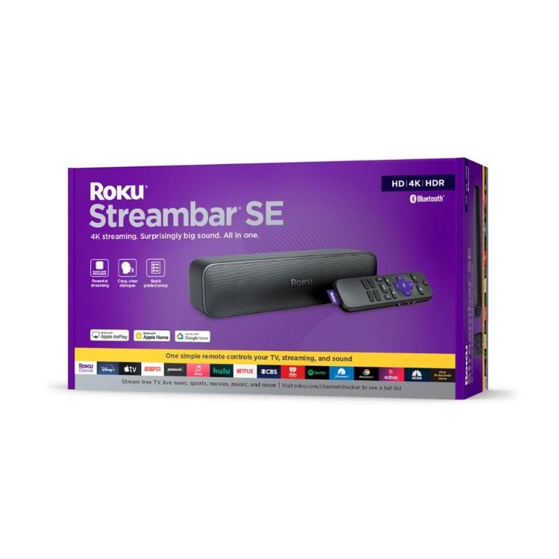 Roku Streambar SE - 2 en 1 - Barra de Sonido con soporte Streaming - Negro - Bestmart