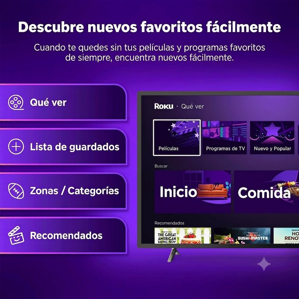 Roku Streamer Plus 4K HDR Control por Voz Streaming WiFi Negro - Bestmart