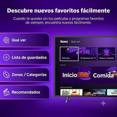Roku Streamer Plus 4K HDR Control por Voz Streaming WiFi Negro - Bestmart