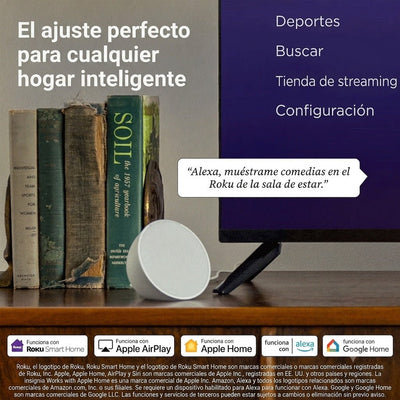 Roku Streamer Plus 4K HDR Control por Voz Streaming WiFi Negro - Bestmart