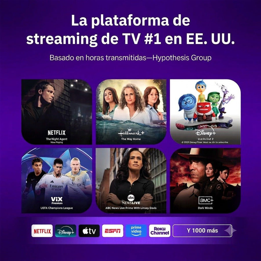 Roku Streamer Plus 4K HDR Control por Voz Streaming WiFi Negro - Bestmart