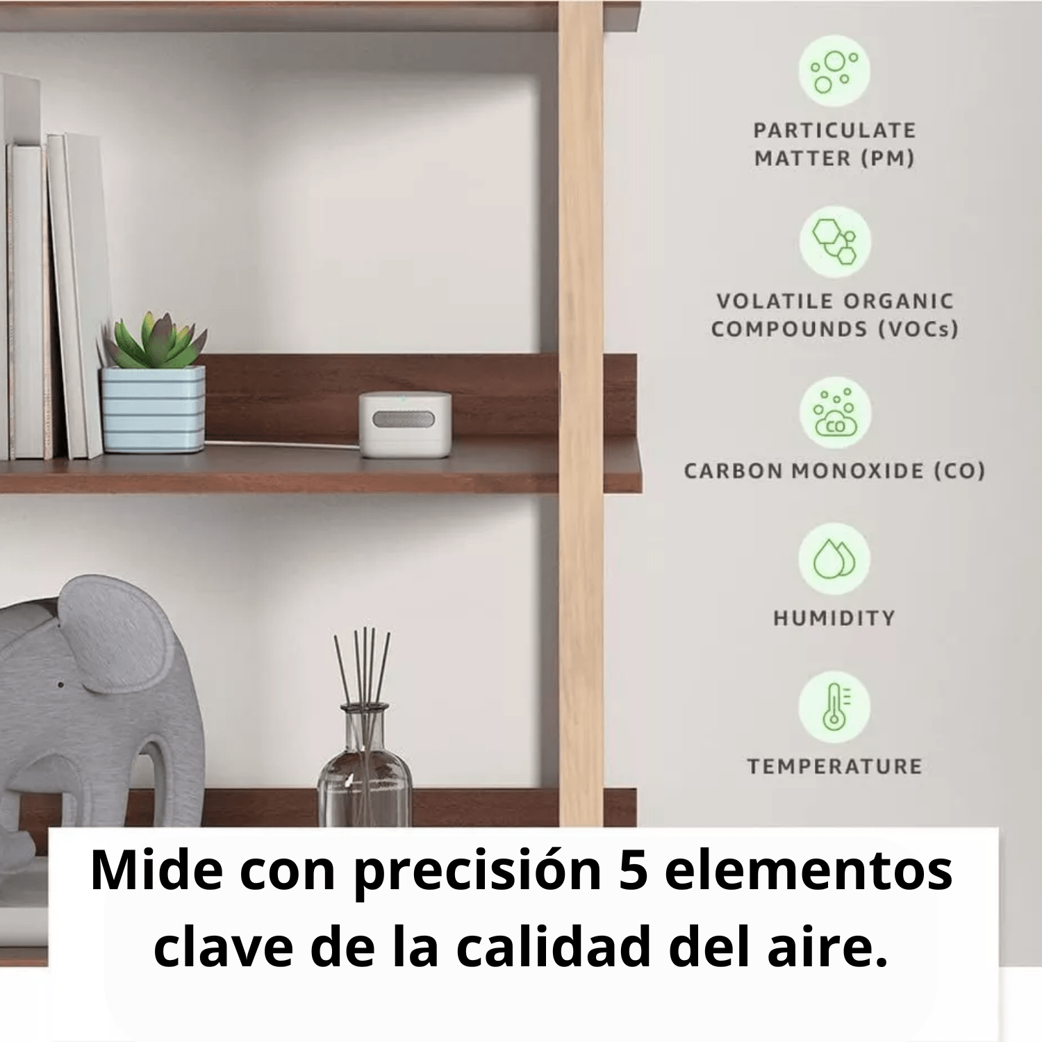 Sensor de calidad de aire Amazon compatible con Alexa - Bestmart