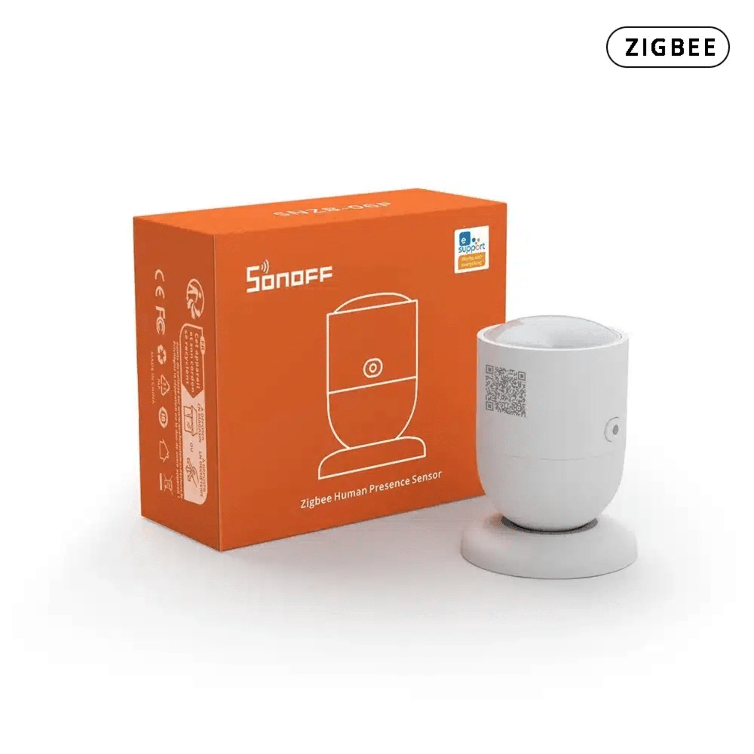 Sensor de Presencia Humana Zigbee Sonoff SNZB - 06P - Blanco - Bestmart