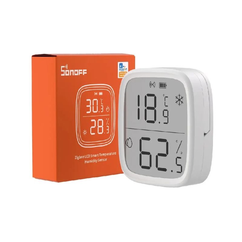 Sensor de temperatura y humedad para el hogar - Sonoff SNZB - 02D Zigbee - Blanco - Bestmart