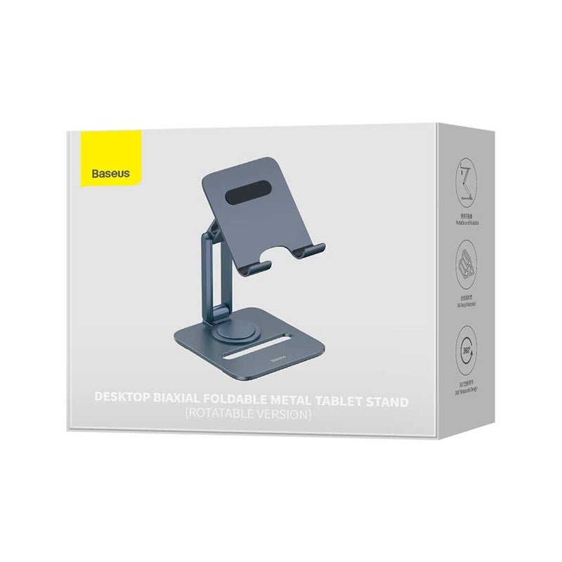 Soporte Baseus Metálico Biaxial Plegable de Escritorio para Tablets iPad - Gris - Bestmart