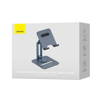 Soporte Baseus Metálico Biaxial Plegable de Escritorio para Tablets iPad - Gris - Bestmart
