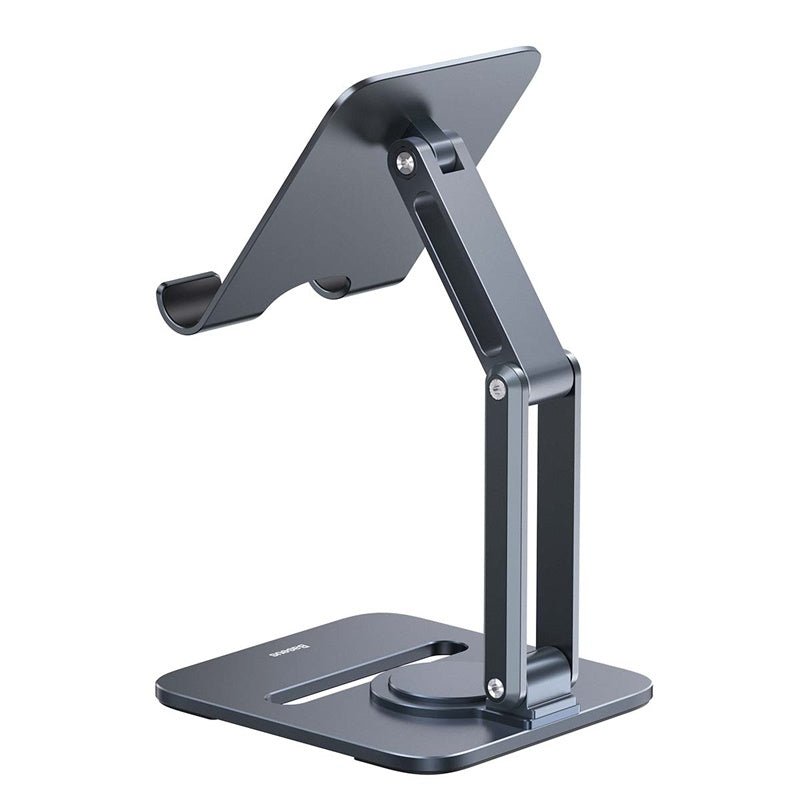 Soporte Baseus Metálico Biaxial Plegable de Escritorio para Tablets iPad - Gris - Bestmart