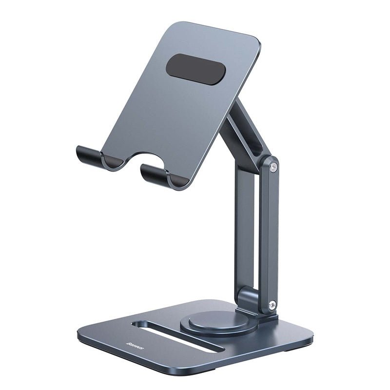 Soporte Baseus Metálico Biaxial Plegable de Escritorio para Tablets iPad - Gris - Bestmart