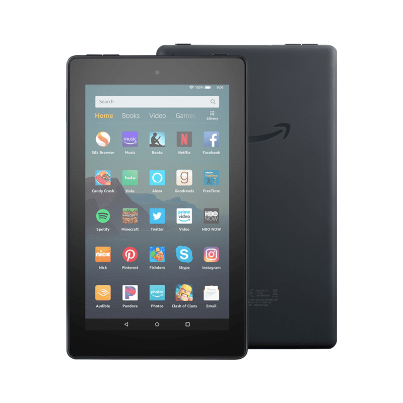 Tablet Amazon Fire HD 7" 16GB Doble Cámara Reacondicionada por Amazon - Negro - Bestmart
