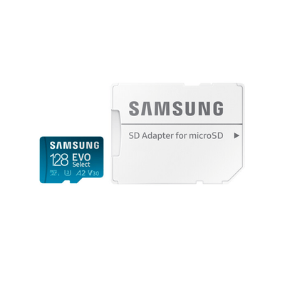 Tarjeta de Memoria Samsung 128GB EVO Select UHS - I microSDXC con adaptador SD - Bestmart