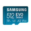 Tarjeta de Memoria Samsung microSDXC EVO Select de 512GB - Bestmart
