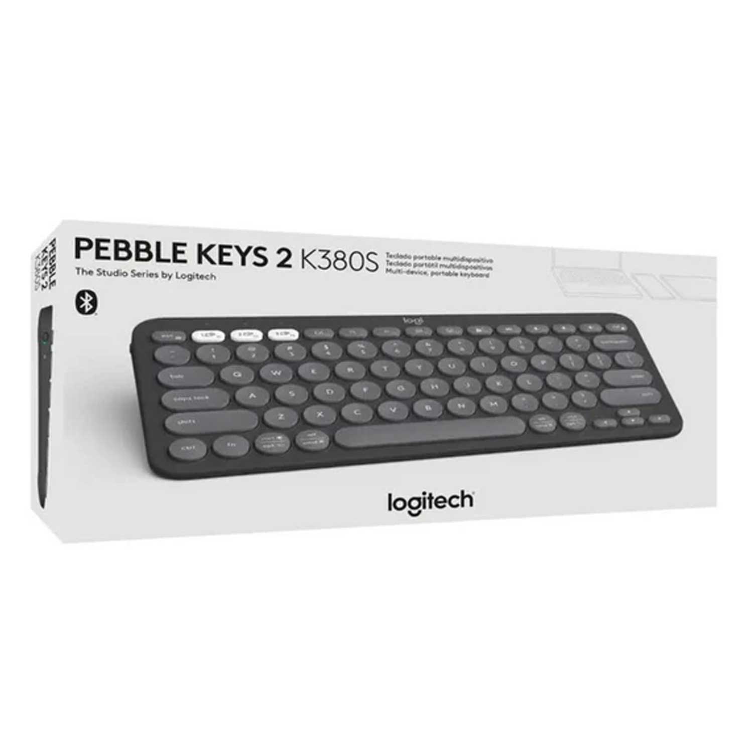 Teclado Bluetooth Logitech Pebble Keys 2 K380s Español Grafito - Bestmart