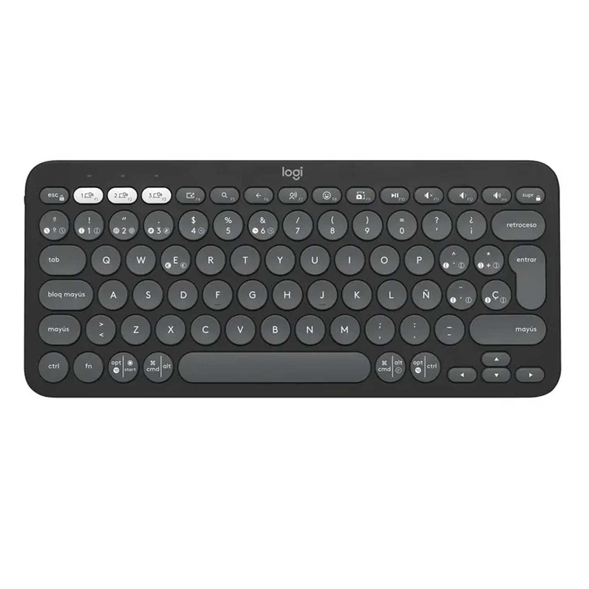 Teclado Bluetooth Logitech Pebble Keys 2 K380s Español Grafito - Bestmart