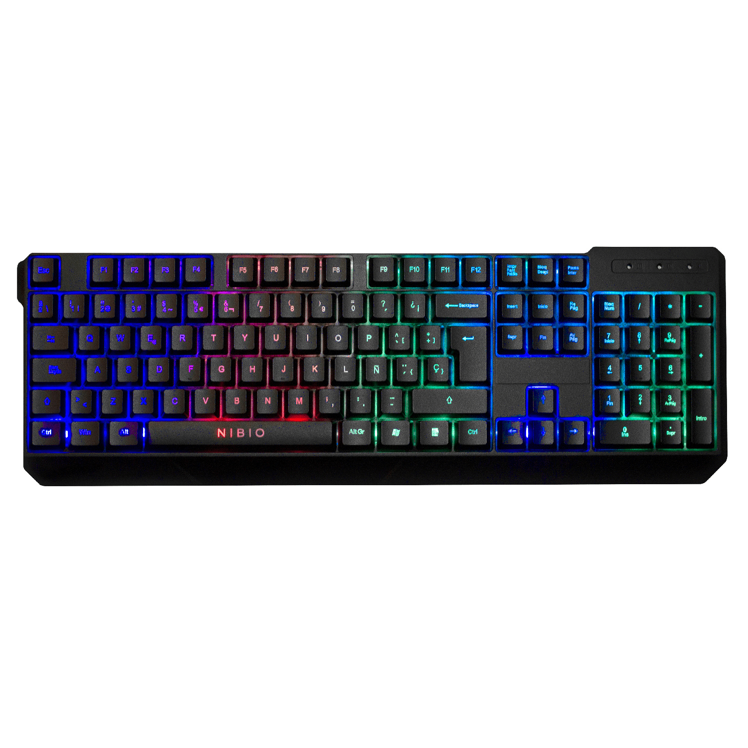 Teclado Gamer K200 Strike Nibio con cable - Negro - Bestmart