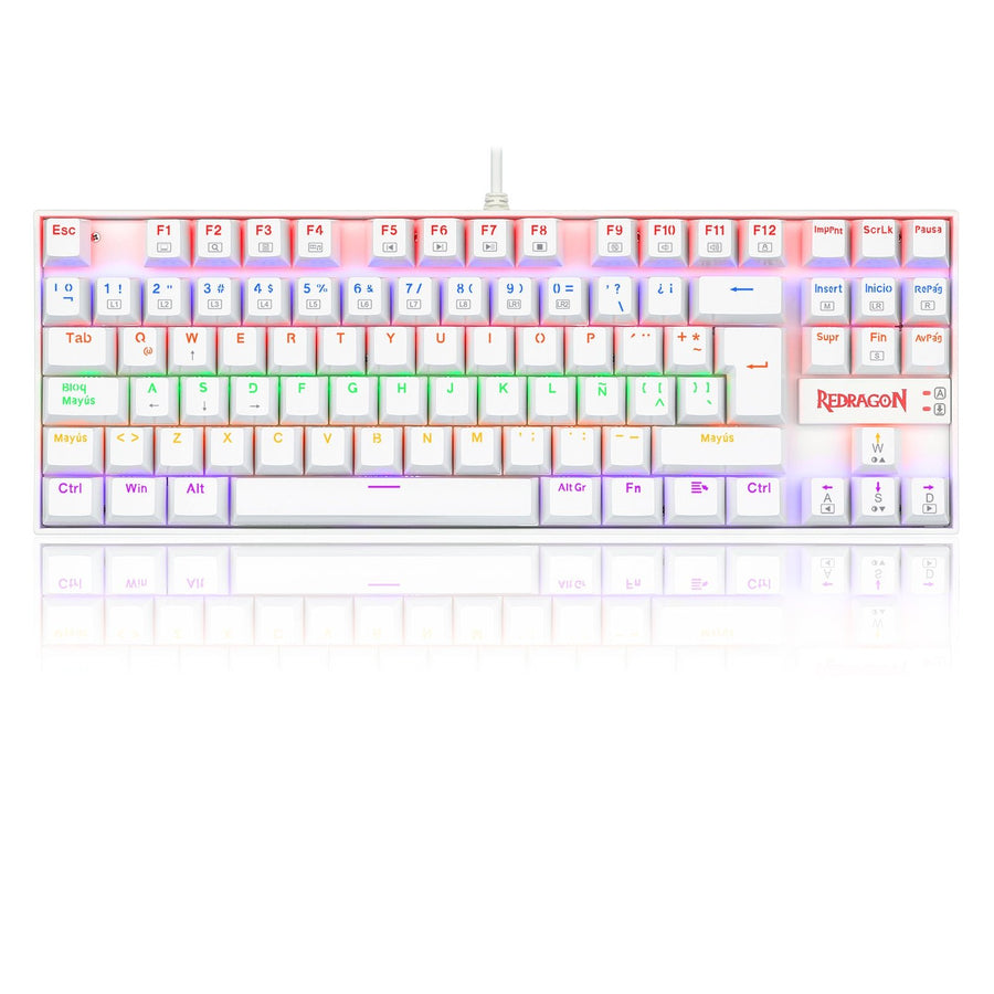 Teclado Gamer KUMARA 2 K552R - SP Rainbow Switch Red Blanco - Bestmart