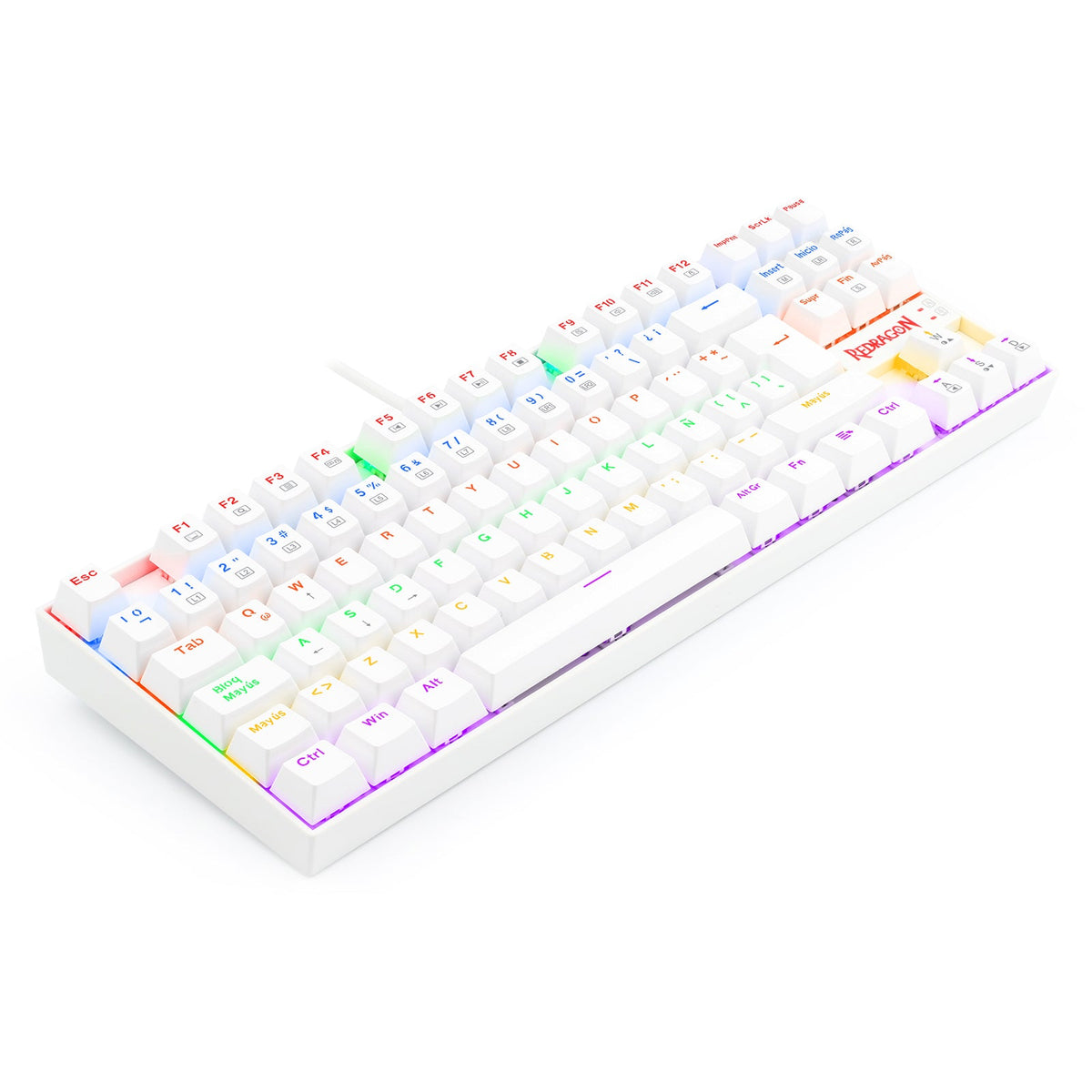 Teclado Gamer KUMARA 2 K552R - SP Rainbow Switch Red Blanco - Bestmart