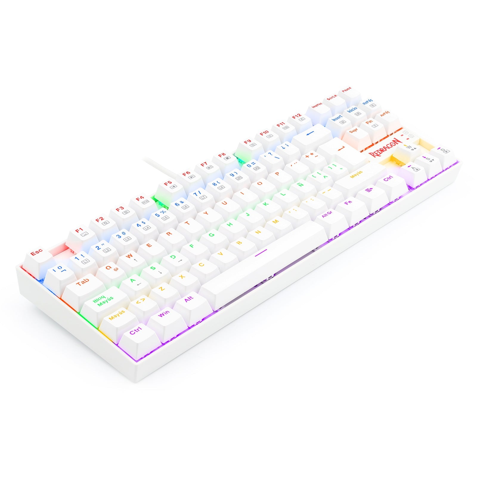 Teclado Gamer KUMARA 2 K552R - SP Rainbow Switch Red Blanco - Bestmart