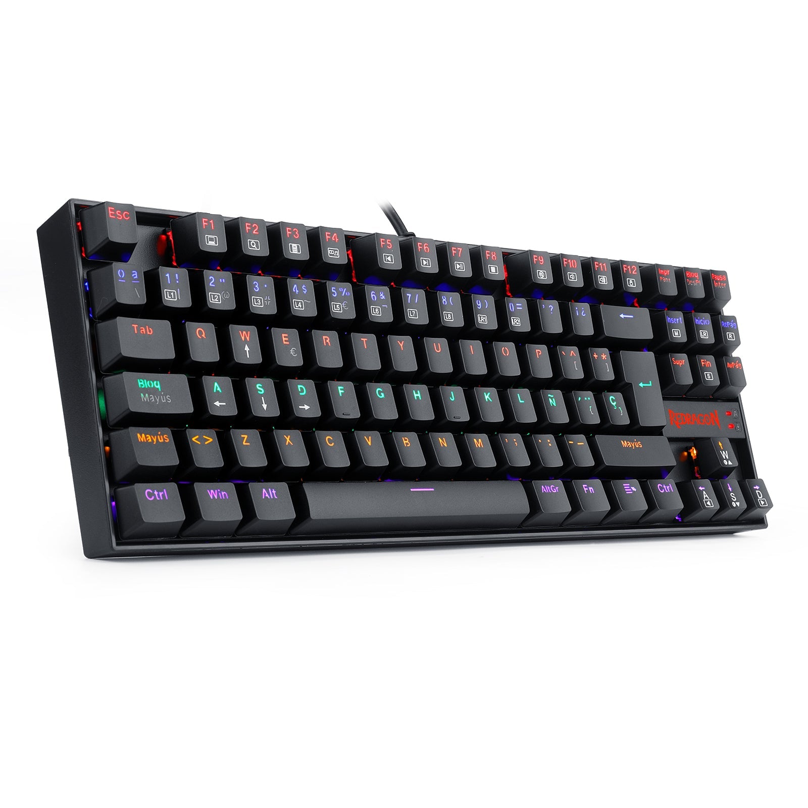 Teclado Gamer KUMARA 2 K552R - SP Rainbow Switch Red Negro - Bestmart